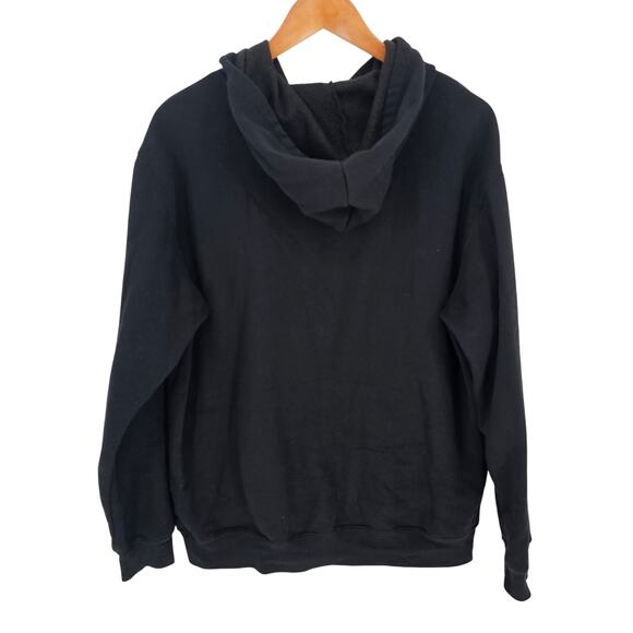 Peanuts Snoopy Dog Embroidered Graphic Black Pullover Sweatshirt Hoodie XL - Picture 3 of 8